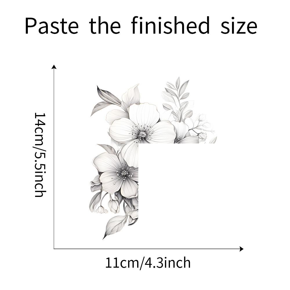 Minimalist Black and White Floral Leaves Switch Plate Sticker for Living Room Hallway Home Decor Removable Self-Adhesive Decal