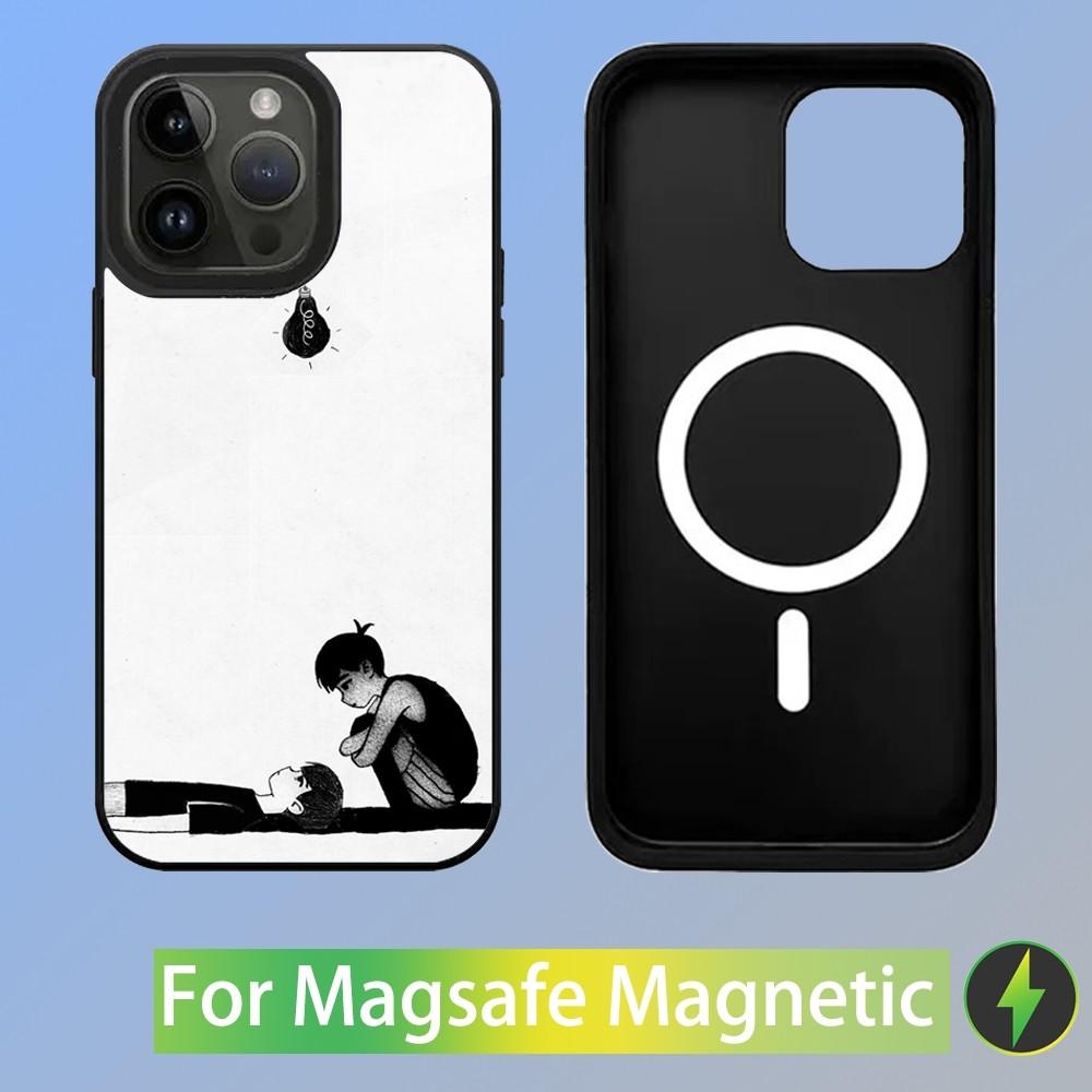 Omori Game Phone Case For iPhone 15,14,13,12,11,Plus,Pro,Max Mini Magsafe Magnetic Wireless Charging