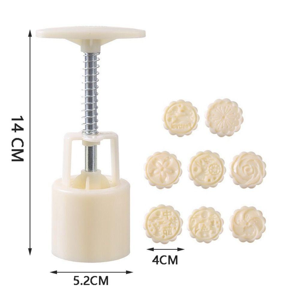 Plastic Material DIY Mooncake Mold Hand Press Design Embossing Pattern Hand Press Pastry Mold Pastry Embossing Tool Kitchen Use