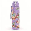 1PC Loose Vine Rose Floral Branch Print 750ml Color Plastic Sports Water Bottle Leakproof Flip Straw Lid Suitable for Sports Office Home Use