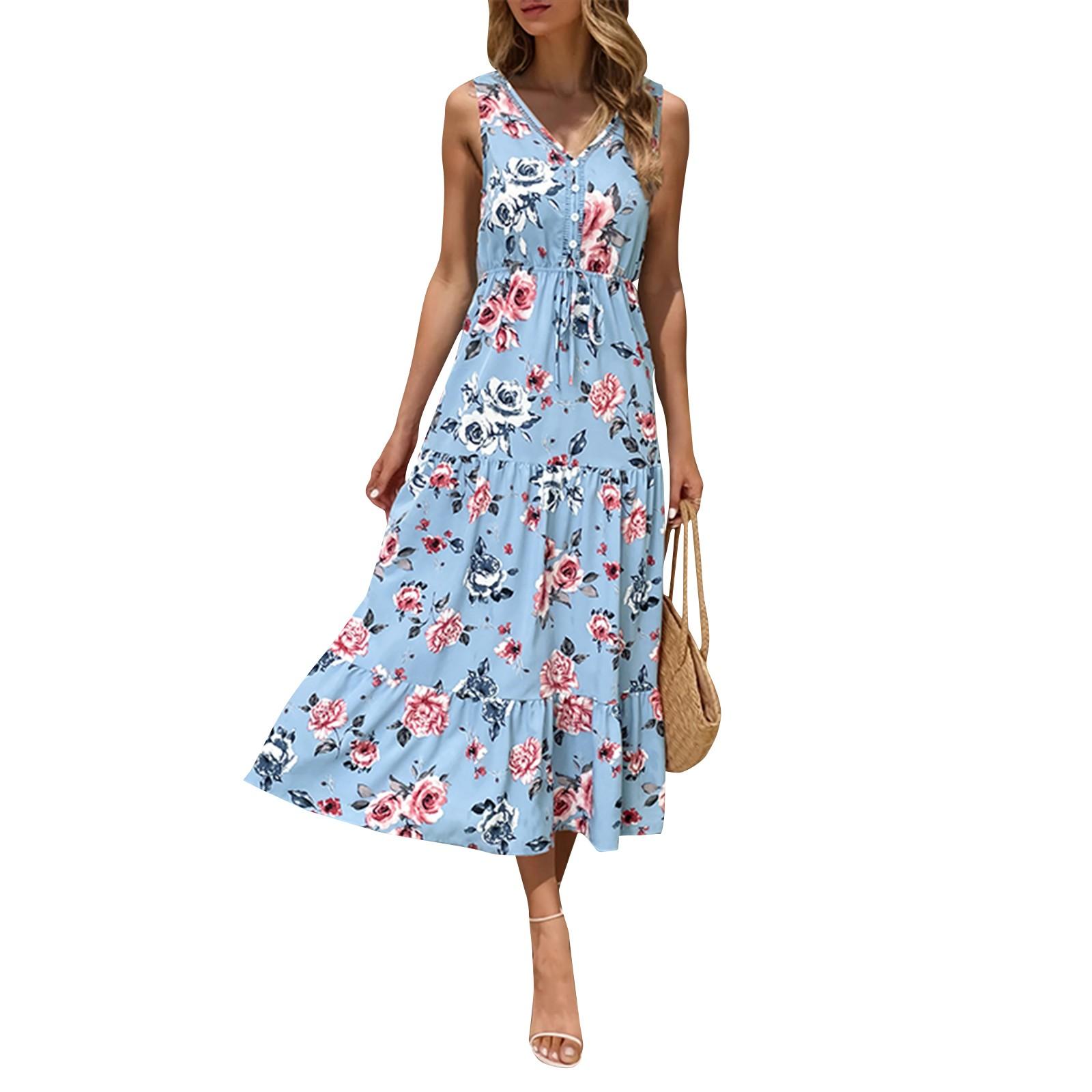 

Летнее модное платье без рукавов с лоскутным принтом без рукавов XL