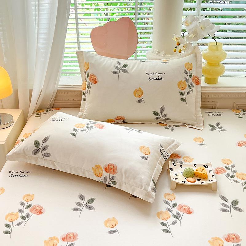 Cotton Pillowcases: Pure Cotton, Simple Style for Home, Dorms, Single & Double Rooms (Single/Pair)