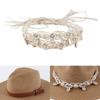 Bohemian Style Hat Rope Travel Hat Keeper Weaving Multiple Functional Outdoor Straw Weaving Hat Decorative Accessory