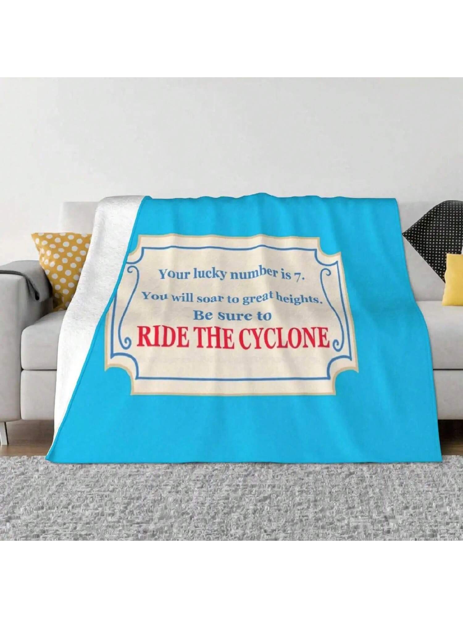 Ride The Cyclone Fortune ( Version 2 ) Soft Warm Blanket SofaBedTravel Love Gifts Ride The Cylone Ride The Cyclone Musical 75X95CM серый