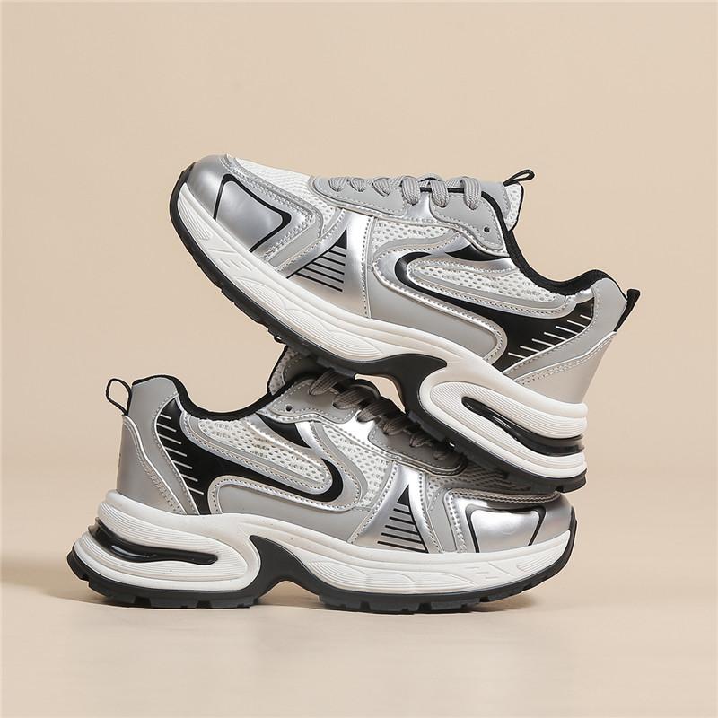 Fashion Women's Sneakers Summer 2025 Shoes On Platform Tennis Female Woman-shoes New Thick Sole Fashion Silver Trainers Roses Womens Sne