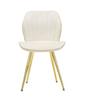 Paris Chair Space Beige Gold Set 2 Pz Cm 46X58X77