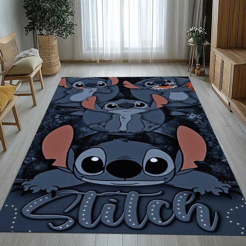 Tappeto da Salotto Antiscivolo con Disegno di Mostro Kawaii a Punti S, Morbido Tappeto per Camera da Letto, Stanza dei Giochi dei Bambini, Divano, Zerbino Decorativo per la Casa, Regalo