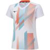 Short Sleeve Tennis Game Size 2XL Women's Shirt, 62JAA203, White,