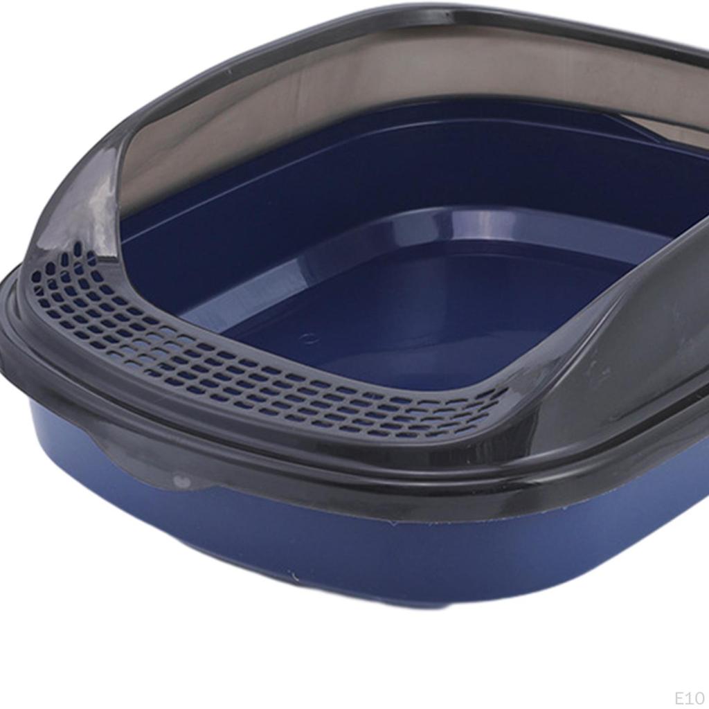 Cat Litter Box Kitten Pan Toilet Open Potty Bedpan Top Pet Tray