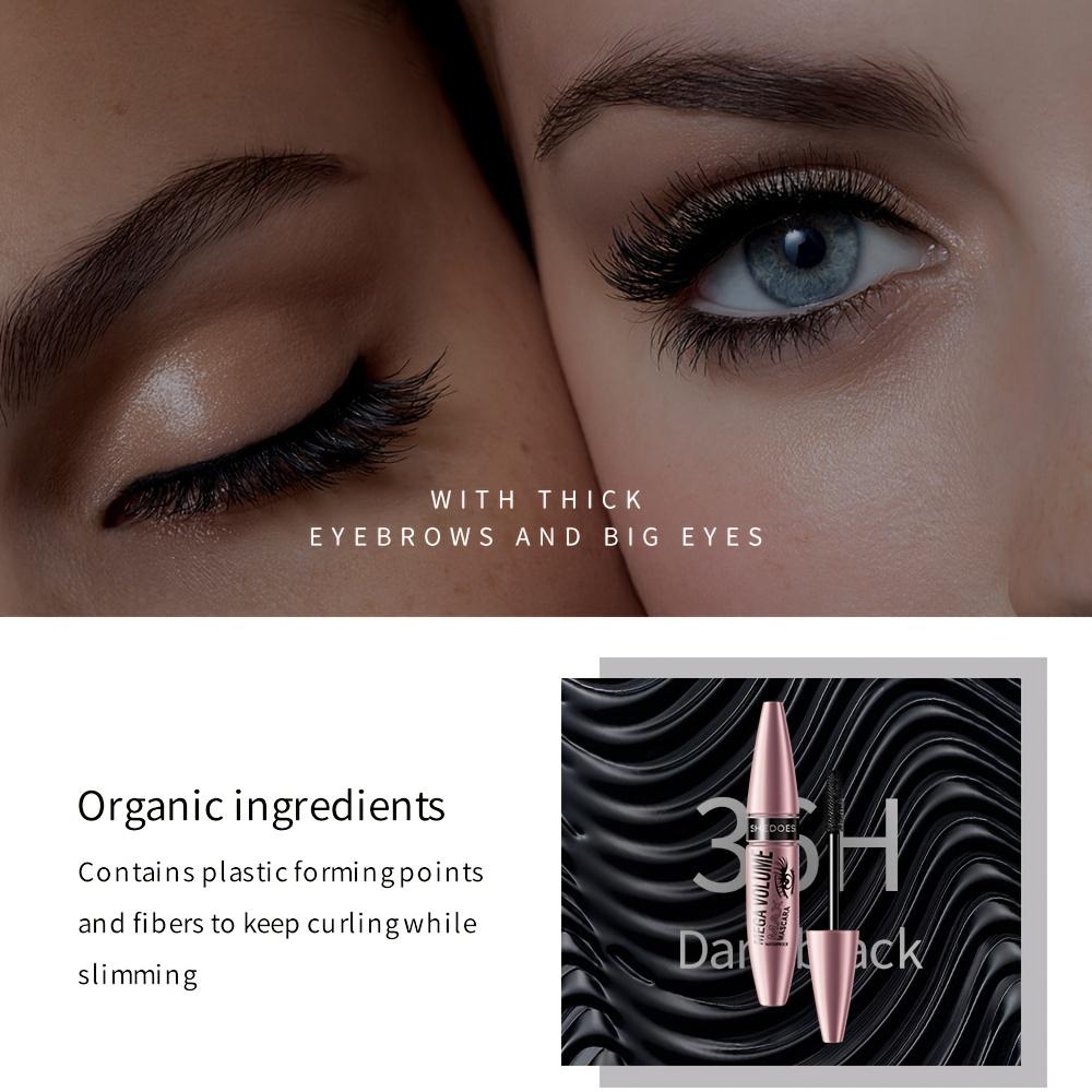 Black Waterproof Curling Mascara Intense Wear Smudge-Free Sweat-Resistant Volumizing Lengthening Eyelash Makeup for All-Day Bold Definition