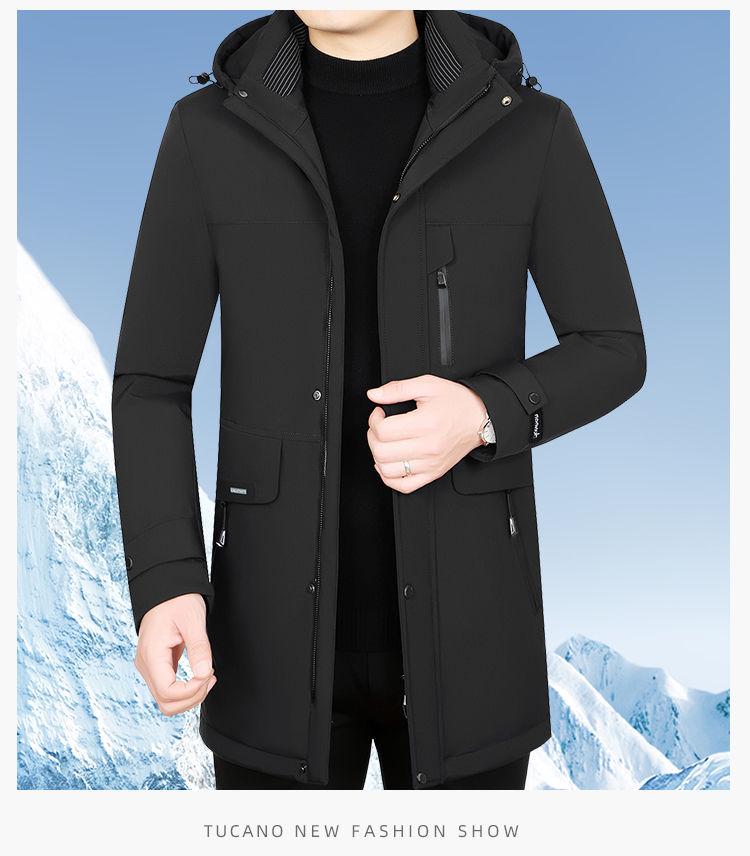 Romon Men's Mid-Length Thick Winter Goose Down Parka (2025 Edition)