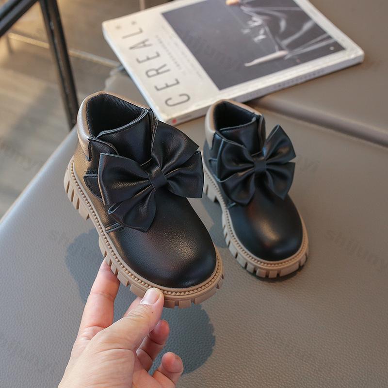 Autumn Children's Ankle Boots Girls Bow-knot Princess Shoes Sweet Kids Boots Non Slip Comfort Casual Toddler Boots 21-30