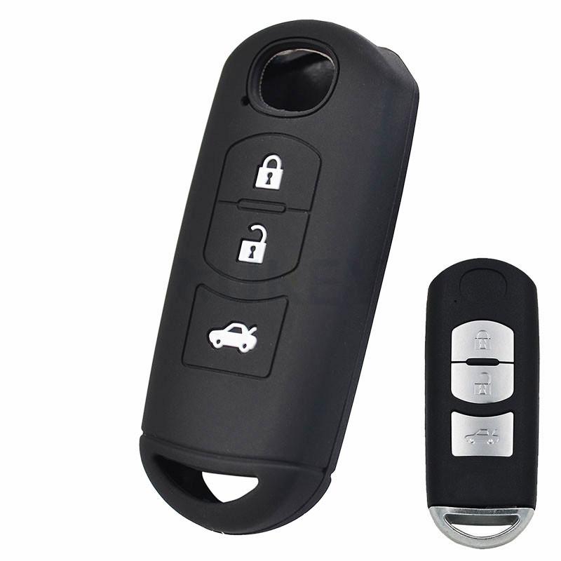 Voor MAZDA 2 3 5 6 CX-3 CX-5 CX-7 CX-9 Siliconen Autosleutelhoes Afstandsbediening Fob Hoesje Sleeve 2 3 4 Knoppen 2013 2015 2016 2017 2018 2019