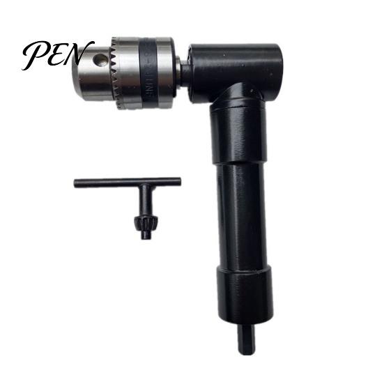 Narrow Space Drilling Accessory 90 Degree Right Angle Drill Attachment, Corner Adapter with 0.8-10mm 3-Jaw Chuck, Compatible Most Bits Professional