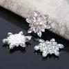 Engood 50Pcs Christmas Snowflake Crystal Rhinestone Button Embellishment DIY Hair Accessories Sewing Trim Embellishment Craft