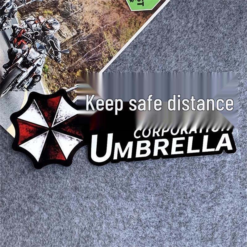 Наклейка на мотоцикл/автомобіль Resident Evil Umbrella: Водонепроникна та міцна наклейка