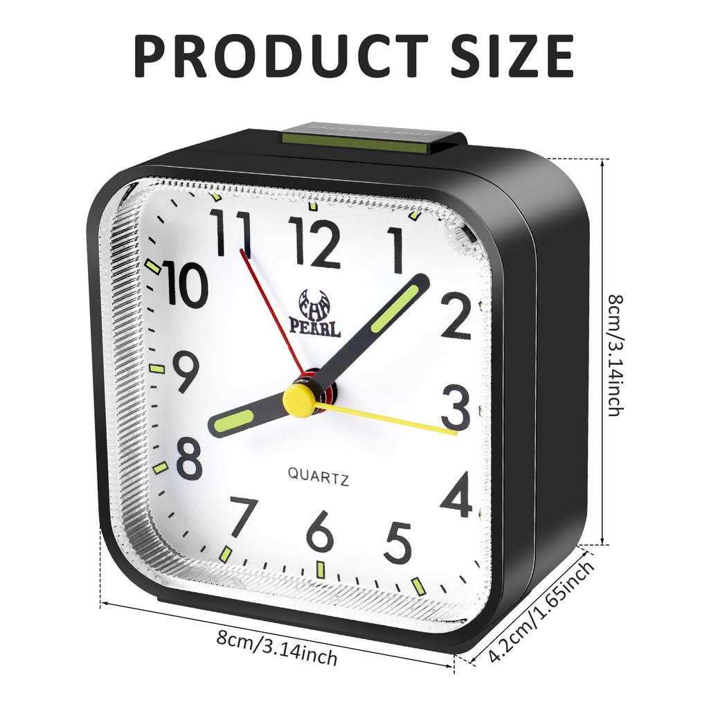 Analog Alarm Clock Bedside Alarm Clock Classic Small Clock Portable Children Desk Despertador 4 Colors for Home Bedside Travel