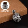 S925 Sterling Silber Beutel Kugel Anhänger Halskette Glücksbringer Wolke Anhänger Hohl zu öffnen Aromatherapie Kugel Duftkapseln Damen Retro Stil