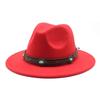 Women'S Simple Wool Top Hat White Trend Versatile Belt Men'S Jazz Hat