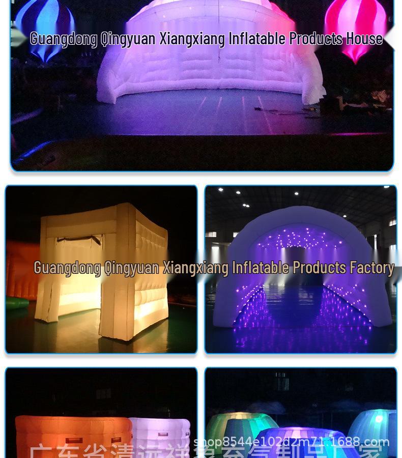 Inflatable Light-Up Rainproof Camping Tent for Outdoor Events and Parties