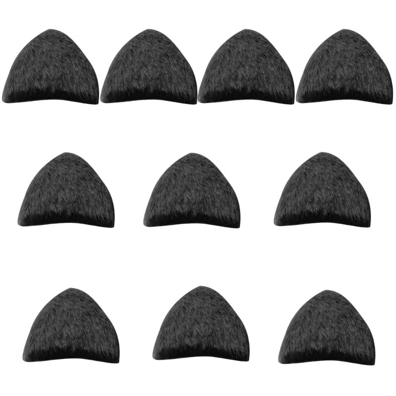10Pcs Furry Kitten Ears Charm Sewing Plush Ears Appliques Assorted Color for Hair Accessories Clothing Embellishments