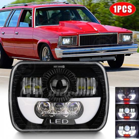 Светодиодная фара 5x7  7x6 Hi-Lo DRL Для Chevy El Camino 1978-1981 Классический грузовик LUV