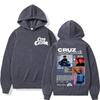 Rapper Cruz 922-928 Tour Merch Grafik Hoodies Herrenbekleidung Hip Hop Vintage Mode Sweatshirts Lässiges Fleece Übergroßer Hoodie