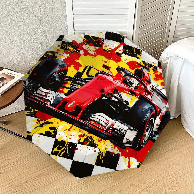 1pc Formula 1 Race Car Pattern Umbrella Design Automatic Opening and Closing Umbrella, High-quality Travel Umbrella,  C1128122