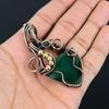 Lab-Created Emerald Gemstone Pure Copper Wire Wrap Handmade Wonderful Jewelry Pendant