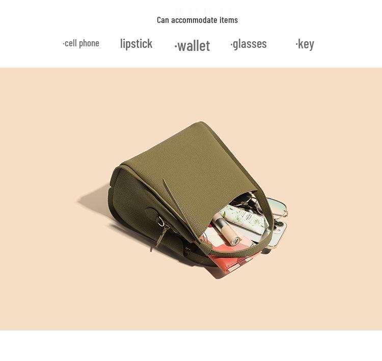 Borsa a secchiello da donna 2025 in vera pelle di alta gamma - Stile a spalla e crossbody