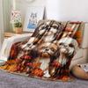 Puppy Print Flannel Blanket, High quality Comfortable for All Seasons, Home Decor, Warmth and Comfort, Perfect for Christmas Gifts