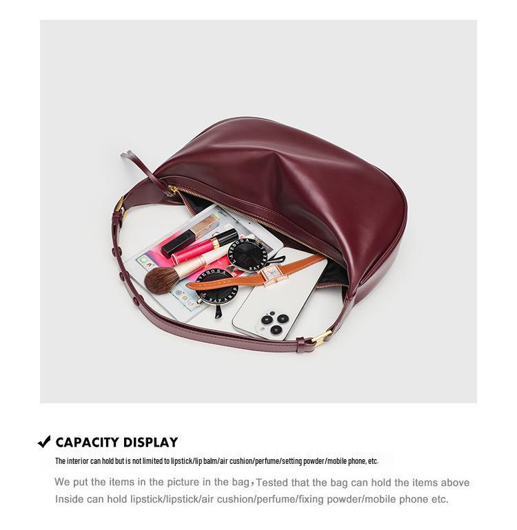 2025 Women's Versatile Crossbody Bag: New Fashion Texture, Niche Design, Underarm Dumpling Style