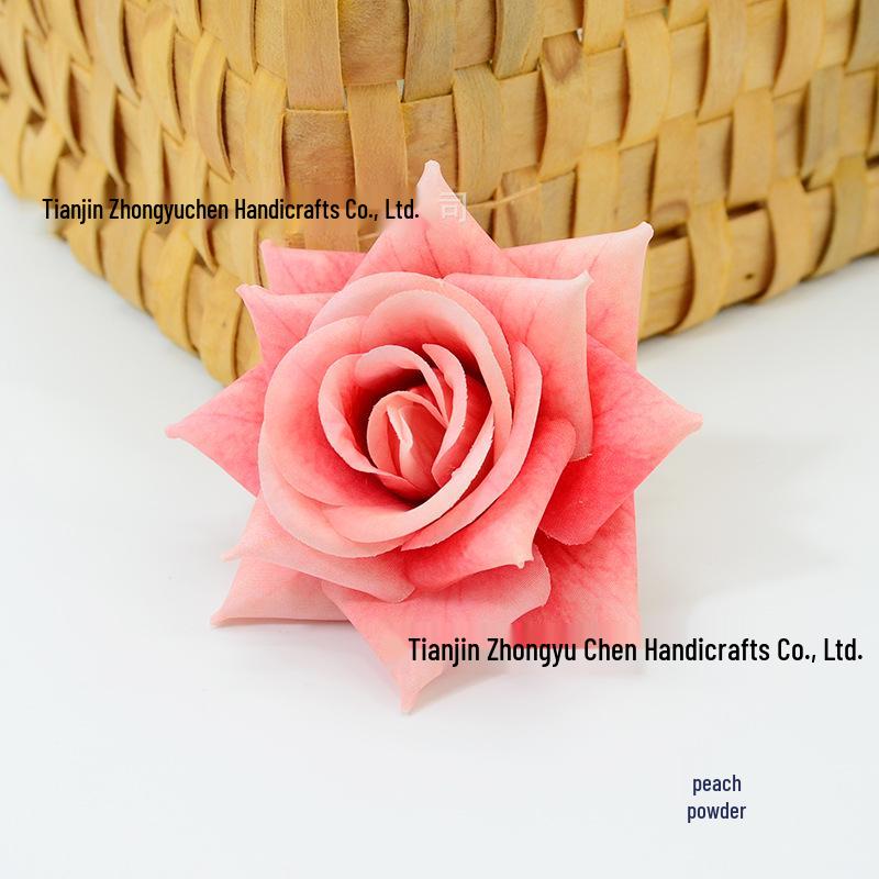 3D Printed Rose Flower Silk Headwear - Ethnic Minority Hair Accessory