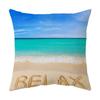 Office Sofa Cushion Summer Vacation Beach Scenery Decoration Cover Luxury Home Decoration Cushion Cover