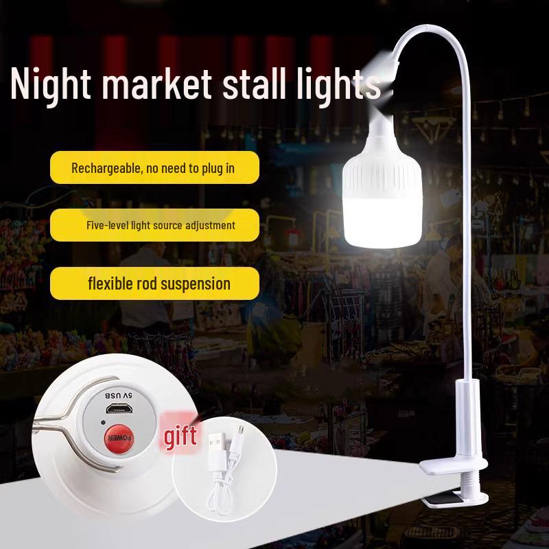 Portable LED Night Market Light: Super Bright, Cordless, Long Battery Life for Outdoor Stalls