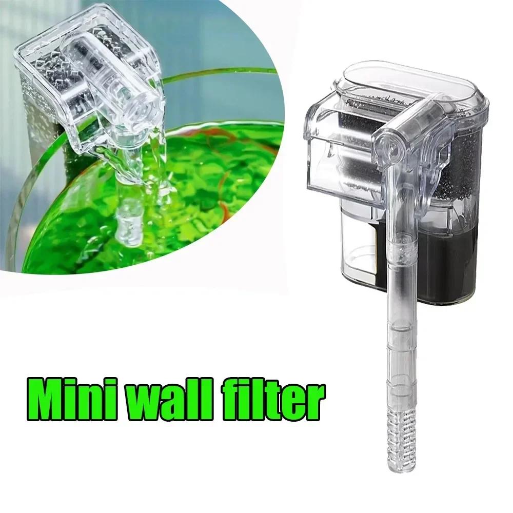 FILTRO COLGANTE PRO Aquarium Hang On Filter UltraSilencioso 3 Capas Espuma para 30-80L Tanque 250L/H 25W