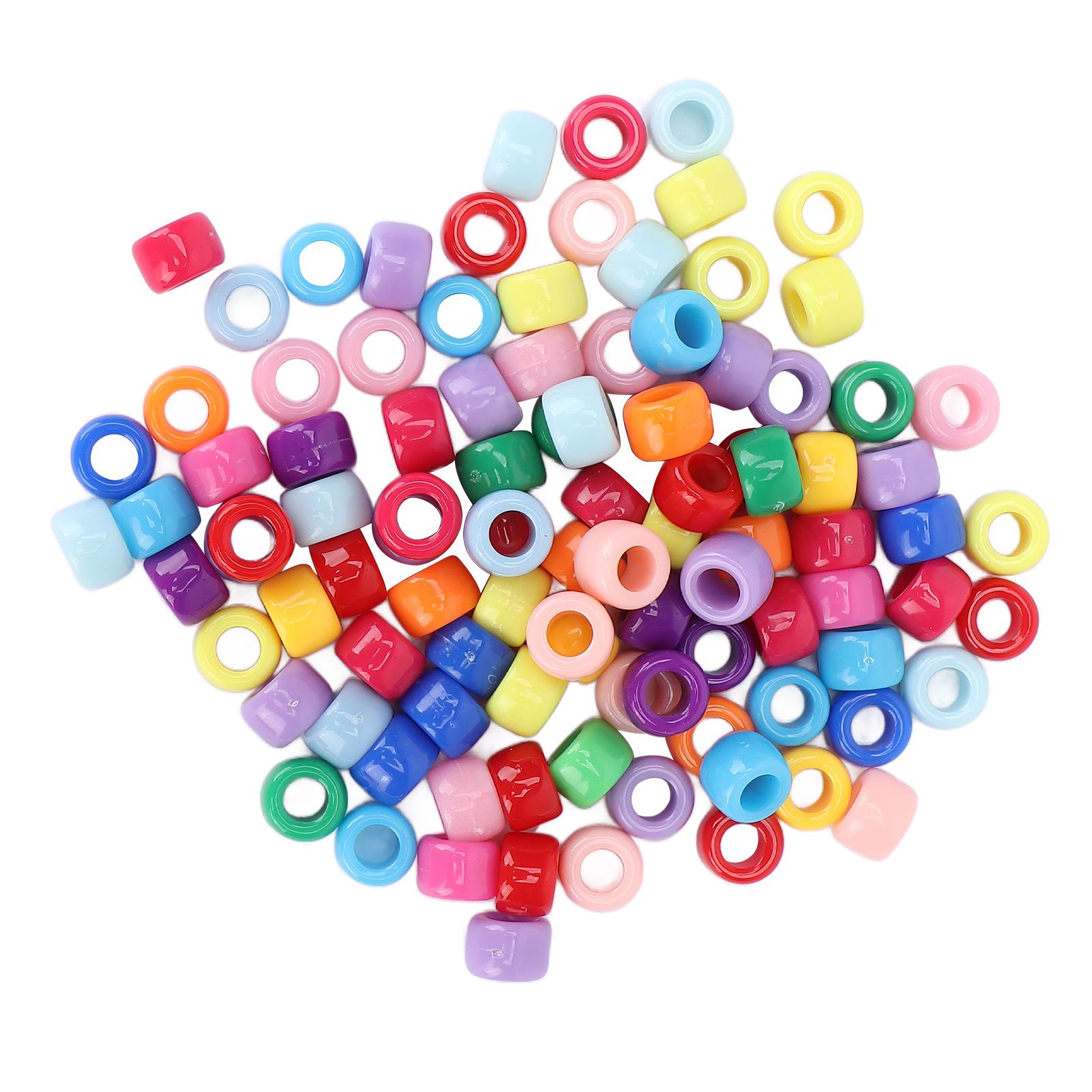 

100 шт. бусин для бороды, простой дизайн, идеальный размер, глянцевая текстура, прочные, легкие бусины для волос для самостоятельного изготовления