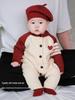 Autumn Korean Style Baby Boy Knitted Romper - Fashionable Infant Sweater Suit for Crawling