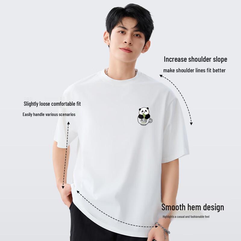 Baleno Men's 220g Pure Cotton Short Sleeve T-Shirt