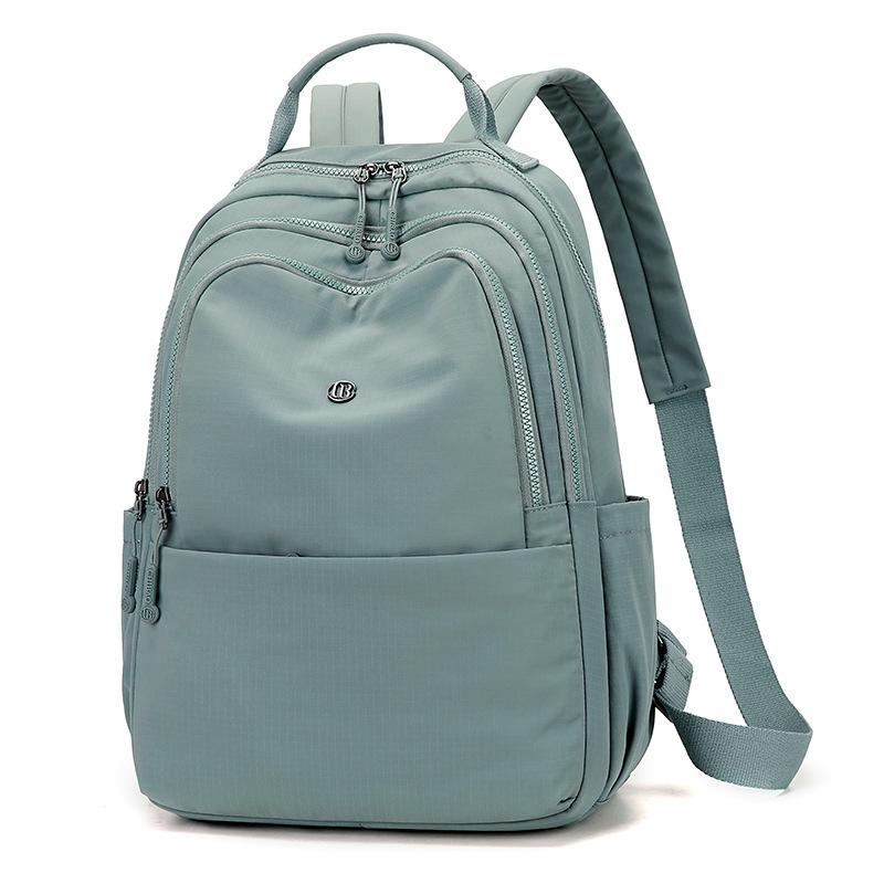 Schoolbag Solid Color Casual Backpack Women's Large Capacity Outdoor Commuter Backpack New Fashion Versatile Solid Color Schoolbag