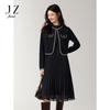 JUZUI Women's Elegant Splice Knit Dress