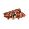 Adult Sequins Belt for Disco Party Waist Belt Rhinestones Skull Buckle Thin Waist Belt Street Cultures Enthusiasts Belt