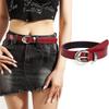 High-End Crocodile Pattern Red Thin Belt For Women 2025  Niche  Belt For Skirts And Jeans