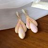 Sweet Oil Drop Flower Ear Studs Baroque Korean Style Earrings Enamel Flower Earrings  Jewelry