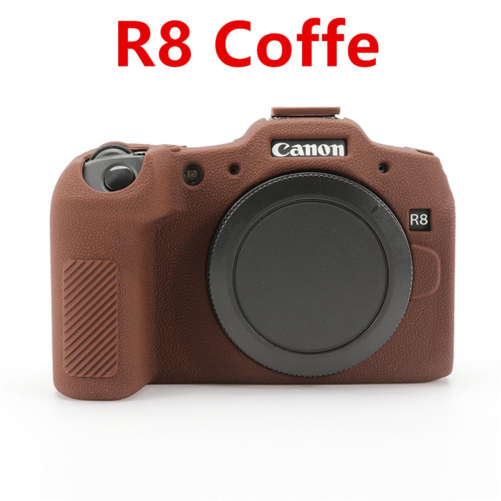Litchi Pattern Soft Silicone Camera Body Case For Canon EOS 5D3 5D4 R50 R6 R6II R8 Rubber Cover Skin