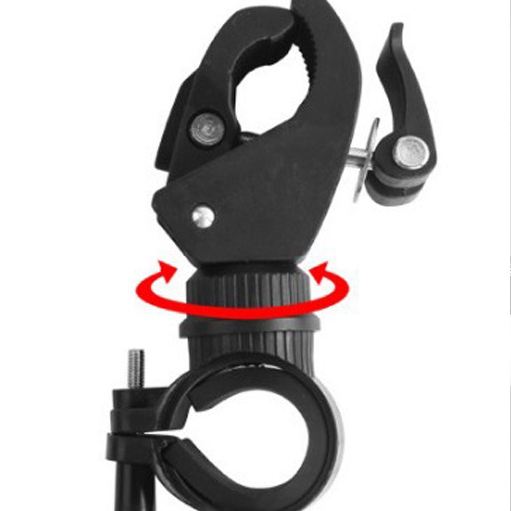 1pc 360° Rotating Bicycle Light Mount U-shaped Flashlight Holder, Universal Non-slip Bike Light Clamp Cycling Accessories