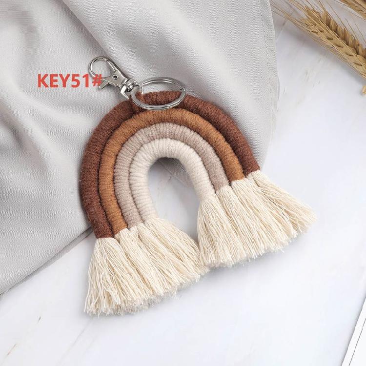 Fashionable Key Accessory Keychain Stylish Bag Ornament Cotton Texture Suitable for Key Bags and Backpack Decorating