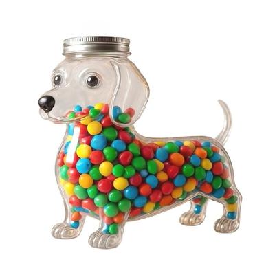 Kitchen Storage Solution With Dachshund Glass Jar For Dry Food Preservation