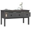 Vidaxl Stolik Kawowy, Szary, 102X49X55 Cm, Lite Drewno Sosnowe
