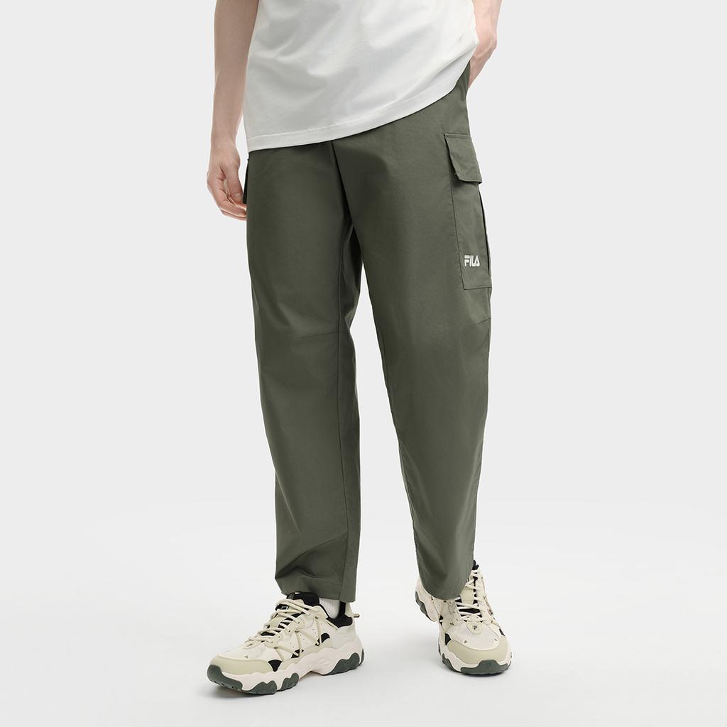 Fila Original Logo Fashion Simple Versatile Lace-Up Work Casual Pants Men Pants Sage-Green F11M529809F-GN